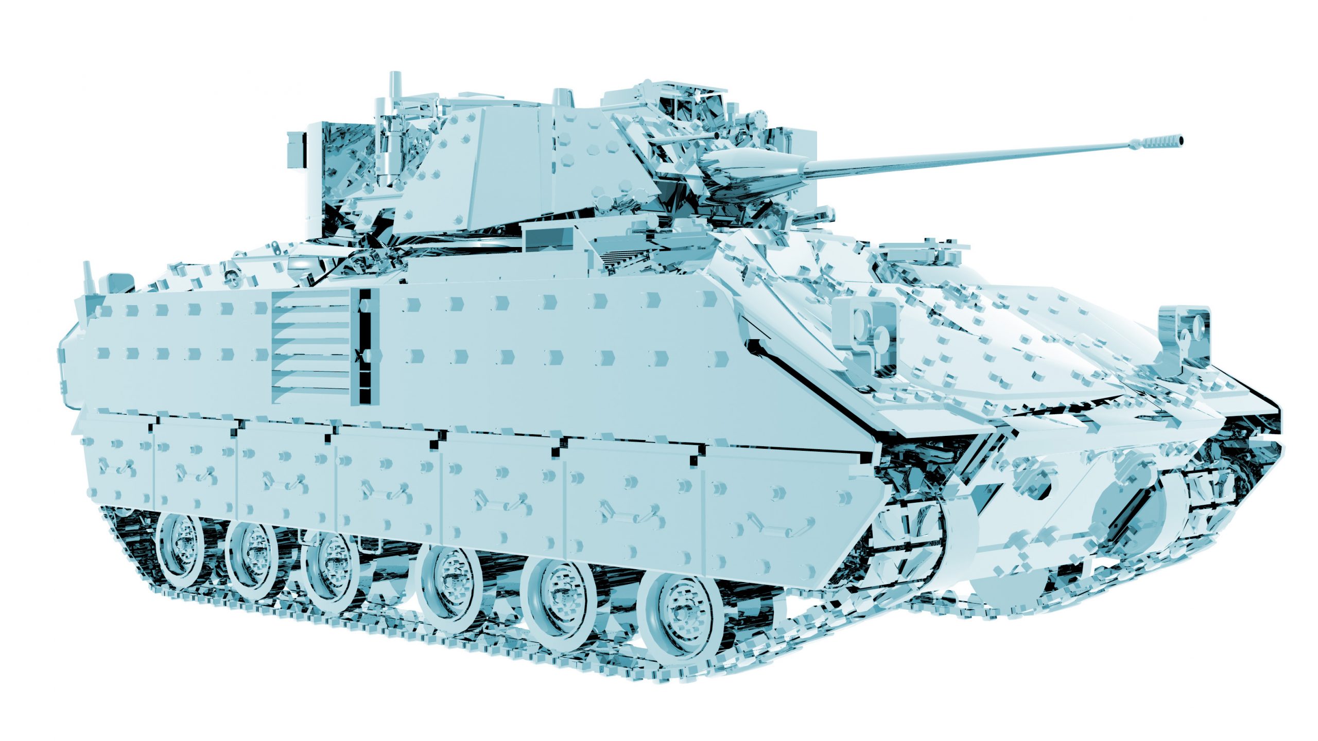 3D illustration of a bradley fighting vehicle tank